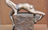 Schlangenfrau 2015 Bronze Patiniert I Ill L 20cm